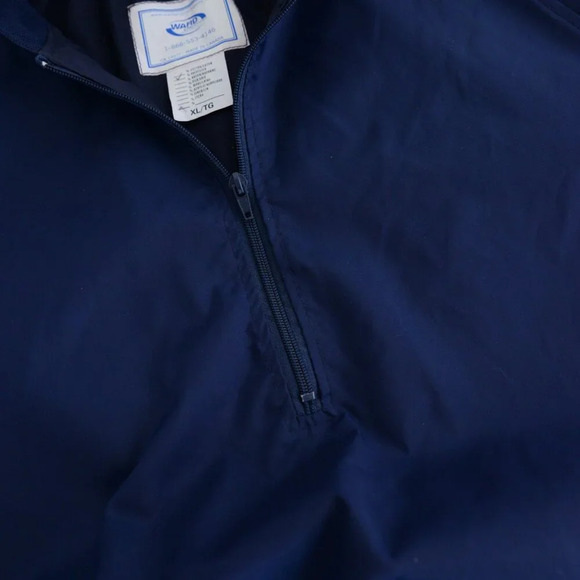 Vintage Ward & Patch Sport Navy Red  Half Zip Windbreaker Pullover Jacket XL - Picture 8 of 9